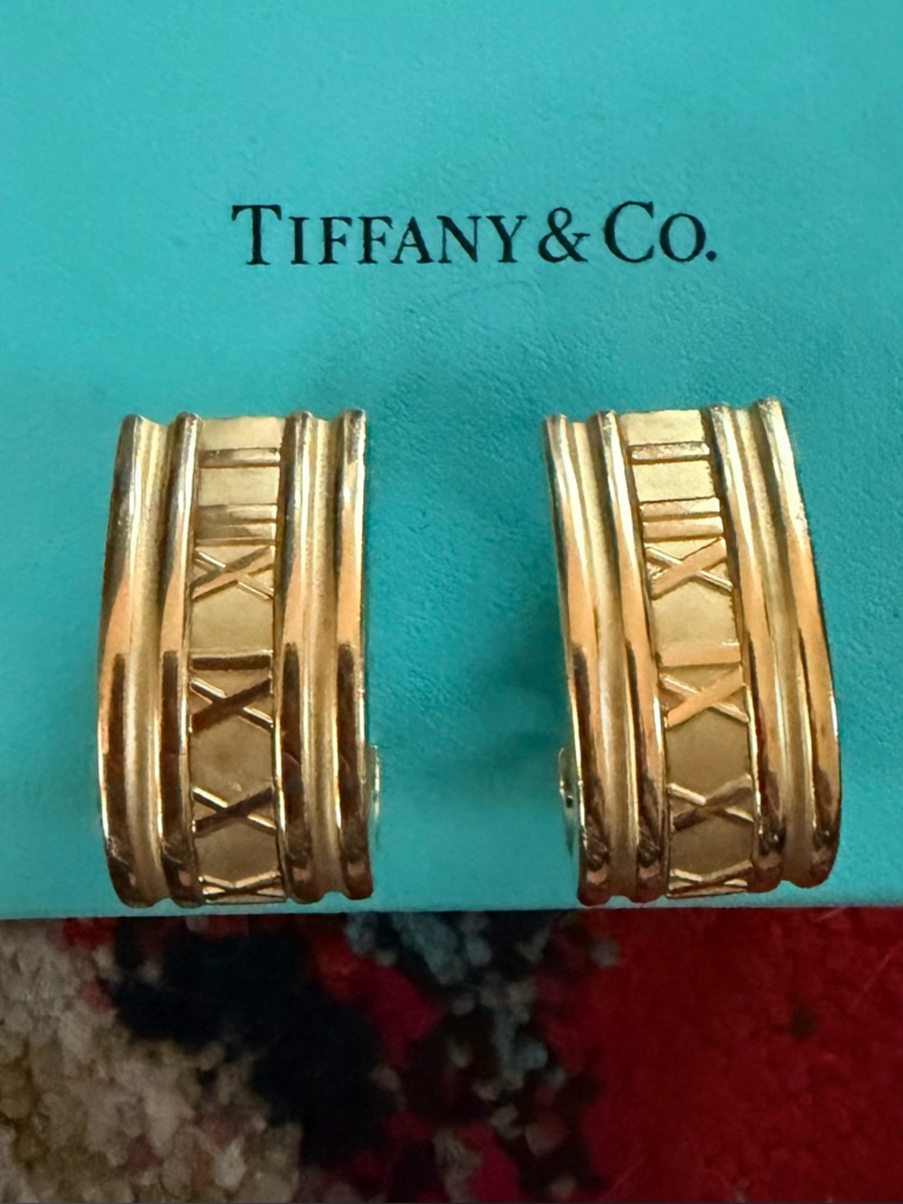 Tiffany & Co Vintage 95’ 18K Gold Atlas Earrings
